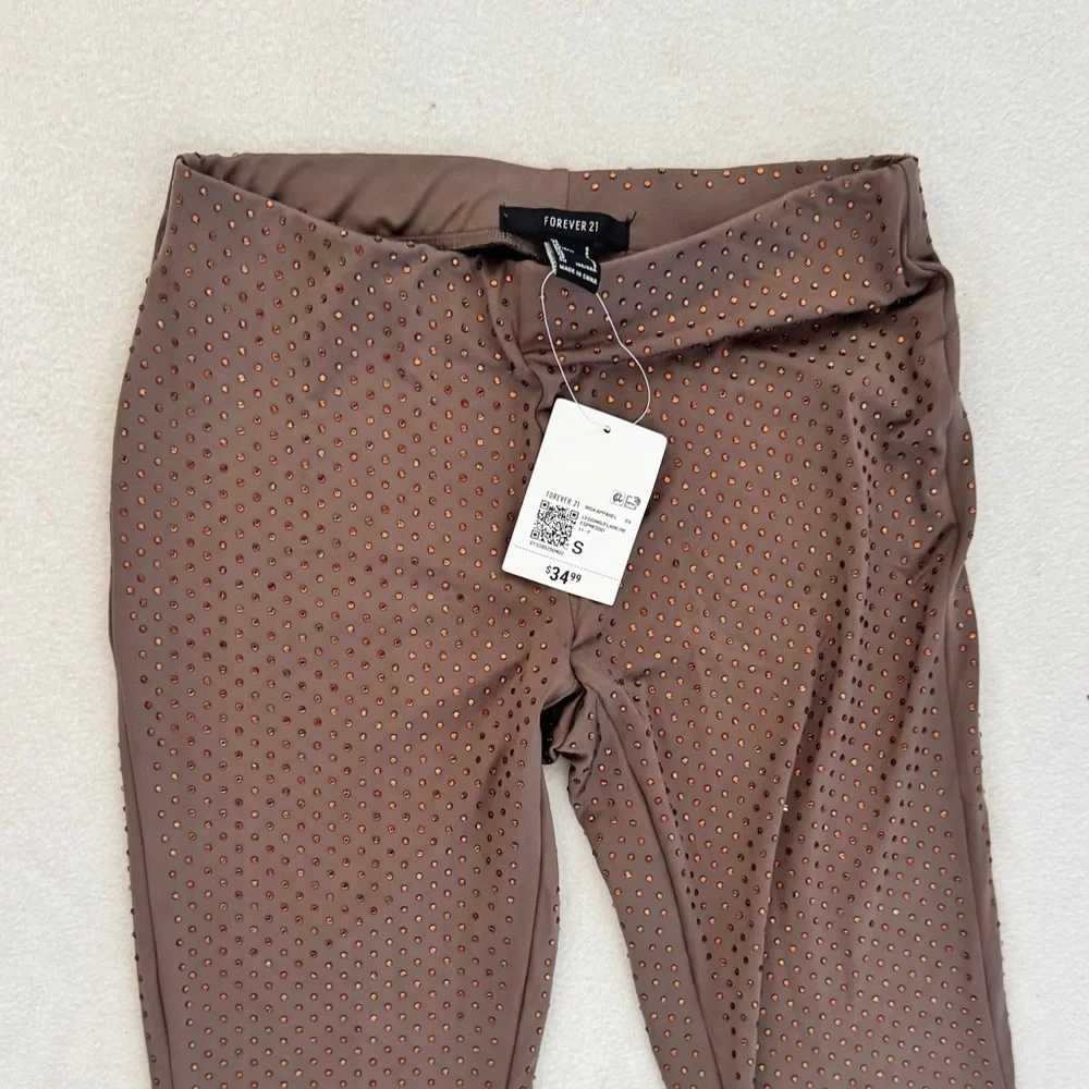 New Forever 21 Set Brown Rhinestone Suit - Size S✨ - Picture 4 of 7